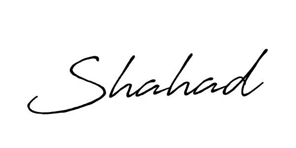 Shahad stylish signature style. Best Handwritten Sign (Antro_Vectra_Bolder) for my name. Handwritten Signature Collection Ideas for my name Shahad. Shahad signature style 7 images and pictures png