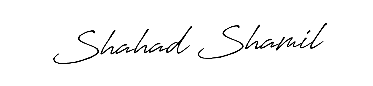 Design your own signature with our free online signature maker. With this signature software, you can create a handwritten (Antro_Vectra_Bolder) signature for name Shahad Shamil. Shahad Shamil signature style 7 images and pictures png