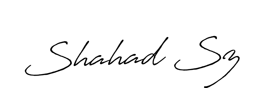 Make a beautiful signature design for name Shahad Sz. With this signature (Antro_Vectra_Bolder) style, you can create a handwritten signature for free. Shahad Sz signature style 7 images and pictures png