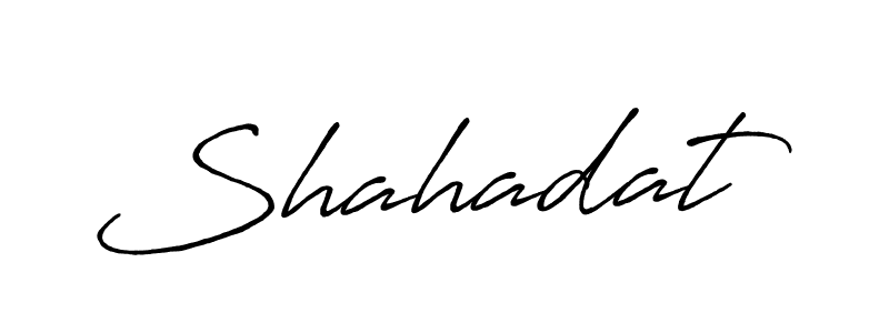 Use a signature maker to create a handwritten signature online. With this signature software, you can design (Antro_Vectra_Bolder) your own signature for name Shahadat. Shahadat signature style 7 images and pictures png