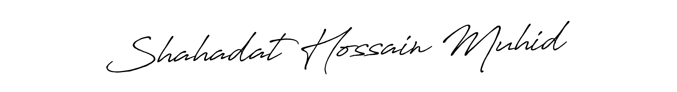 How to make Shahadat Hossain Muhid signature? Antro_Vectra_Bolder is a professional autograph style. Create handwritten signature for Shahadat Hossain Muhid name. Shahadat Hossain Muhid signature style 7 images and pictures png