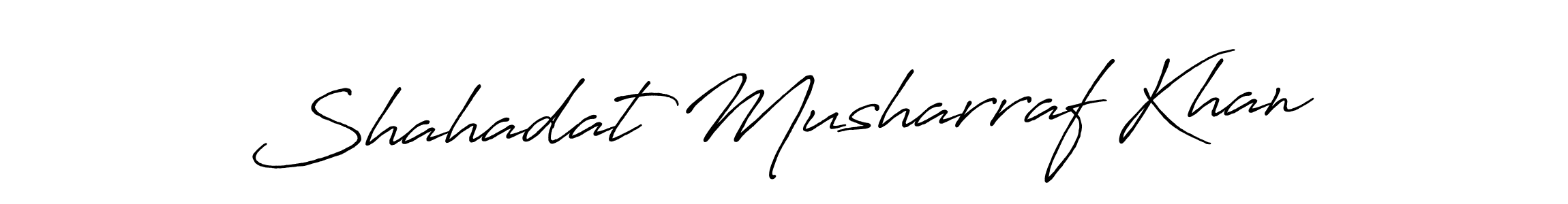 Also You can easily find your signature by using the search form. We will create Shahadat Musharraf Khan name handwritten signature images for you free of cost using Antro_Vectra_Bolder sign style. Shahadat Musharraf Khan signature style 7 images and pictures png