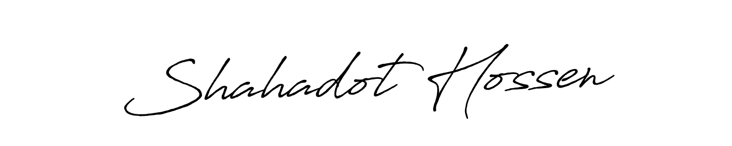 You should practise on your own different ways (Antro_Vectra_Bolder) to write your name (Shahadot Hossen) in signature. don't let someone else do it for you. Shahadot Hossen signature style 7 images and pictures png