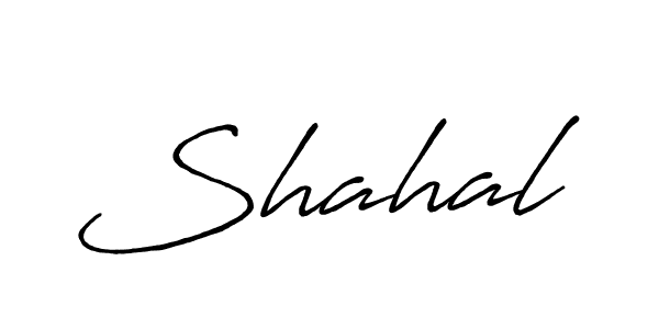Use a signature maker to create a handwritten signature online. With this signature software, you can design (Antro_Vectra_Bolder) your own signature for name Shahal. Shahal signature style 7 images and pictures png