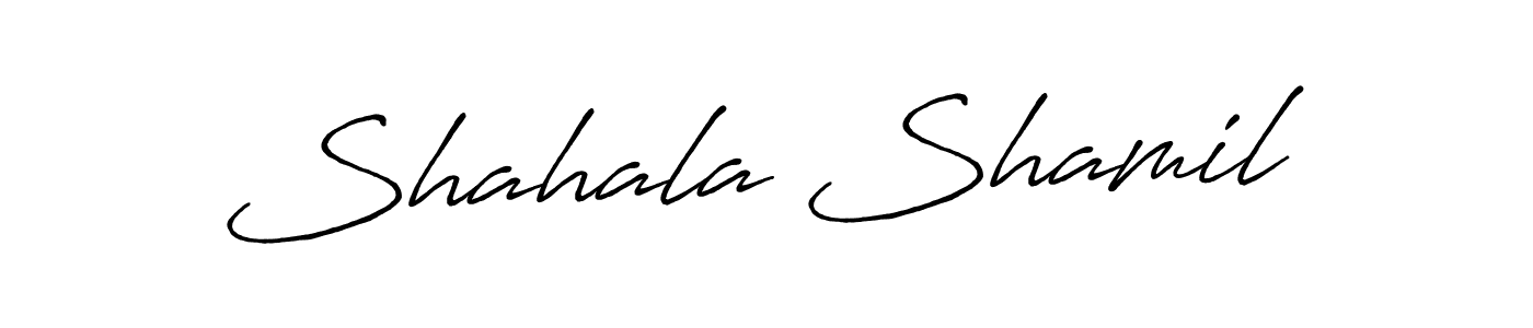 The best way (Antro_Vectra_Bolder) to make a short signature is to pick only two or three words in your name. The name Shahala Shamil include a total of six letters. For converting this name. Shahala Shamil signature style 7 images and pictures png