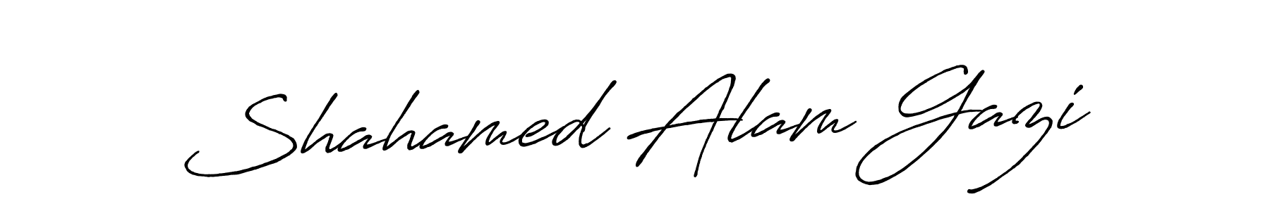 Also we have Shahamed Alam Gazi name is the best signature style. Create professional handwritten signature collection using Antro_Vectra_Bolder autograph style. Shahamed Alam Gazi signature style 7 images and pictures png
