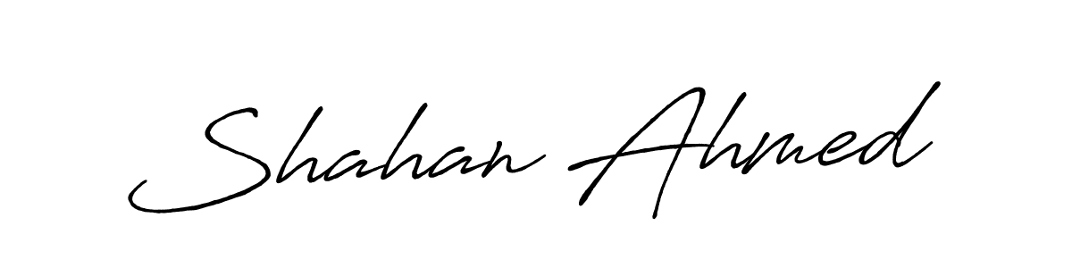 Use a signature maker to create a handwritten signature online. With this signature software, you can design (Antro_Vectra_Bolder) your own signature for name Shahan Ahmed. Shahan Ahmed signature style 7 images and pictures png