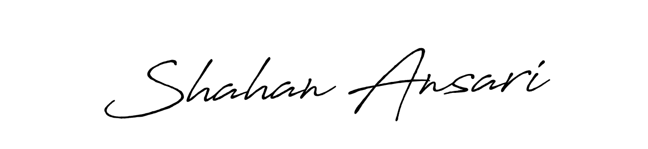 The best way (Antro_Vectra_Bolder) to make a short signature is to pick only two or three words in your name. The name Shahan Ansari include a total of six letters. For converting this name. Shahan Ansari signature style 7 images and pictures png