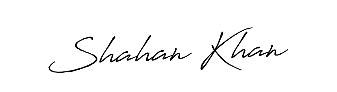 How to make Shahan Khan name signature. Use Antro_Vectra_Bolder style for creating short signs online. This is the latest handwritten sign. Shahan Khan signature style 7 images and pictures png