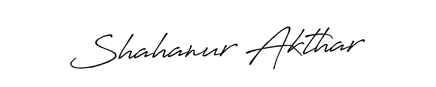 Make a beautiful signature design for name Shahanur Akthar. With this signature (Antro_Vectra_Bolder) style, you can create a handwritten signature for free. Shahanur Akthar signature style 7 images and pictures png