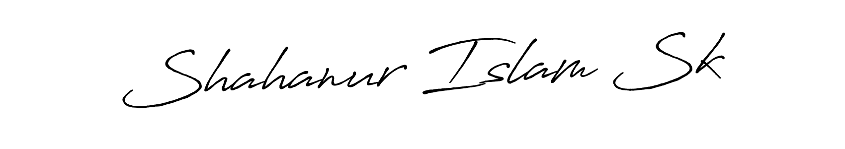 How to make Shahanur Islam Sk name signature. Use Antro_Vectra_Bolder style for creating short signs online. This is the latest handwritten sign. Shahanur Islam Sk signature style 7 images and pictures png