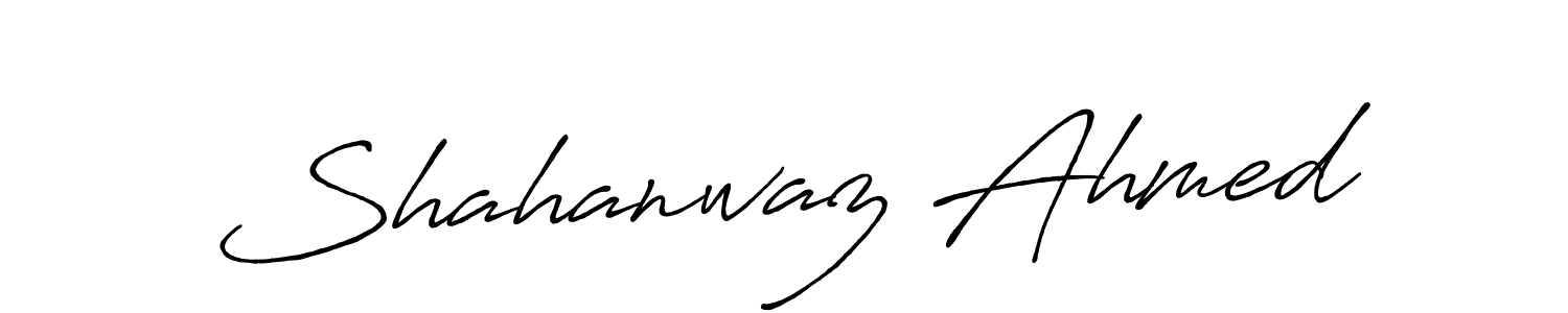 Use a signature maker to create a handwritten signature online. With this signature software, you can design (Antro_Vectra_Bolder) your own signature for name Shahanwaz Ahmed. Shahanwaz Ahmed signature style 7 images and pictures png