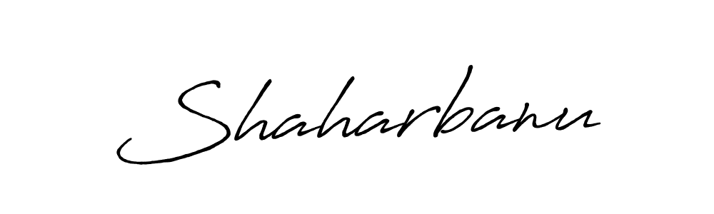 Create a beautiful signature design for name Shaharbanu. With this signature (Antro_Vectra_Bolder) fonts, you can make a handwritten signature for free. Shaharbanu signature style 7 images and pictures png