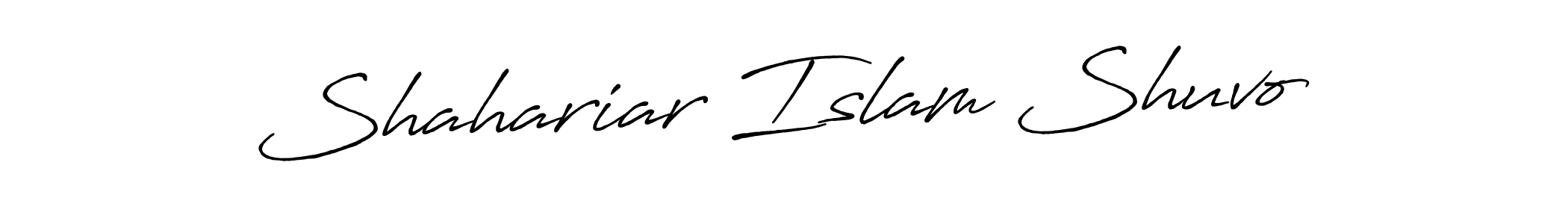 Create a beautiful signature design for name Shahariar Islam Shuvo. With this signature (Antro_Vectra_Bolder) fonts, you can make a handwritten signature for free. Shahariar Islam Shuvo signature style 7 images and pictures png