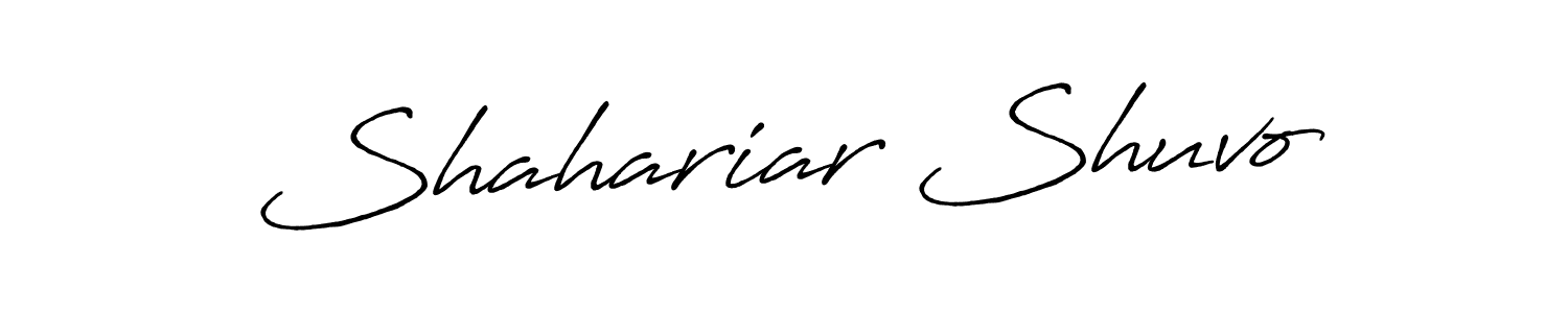 Also we have Shahariar Shuvo name is the best signature style. Create professional handwritten signature collection using Antro_Vectra_Bolder autograph style. Shahariar Shuvo signature style 7 images and pictures png