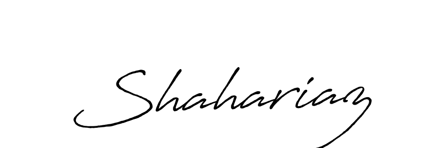 How to make Shahariaz name signature. Use Antro_Vectra_Bolder style for creating short signs online. This is the latest handwritten sign. Shahariaz signature style 7 images and pictures png