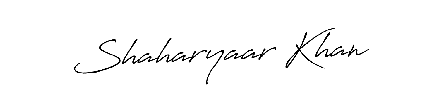 Use a signature maker to create a handwritten signature online. With this signature software, you can design (Antro_Vectra_Bolder) your own signature for name Shaharyaar Khan. Shaharyaar Khan signature style 7 images and pictures png