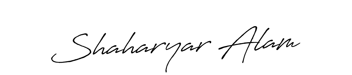 Design your own signature with our free online signature maker. With this signature software, you can create a handwritten (Antro_Vectra_Bolder) signature for name Shaharyar Alam. Shaharyar Alam signature style 7 images and pictures png