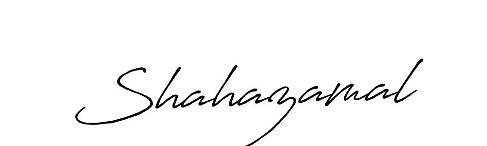 Design your own signature with our free online signature maker. With this signature software, you can create a handwritten (Antro_Vectra_Bolder) signature for name Shahazamal. Shahazamal signature style 7 images and pictures png