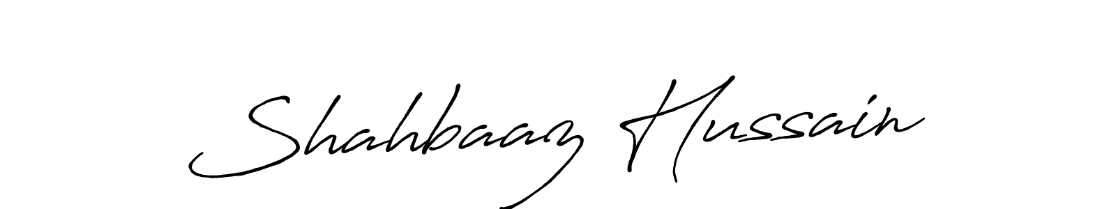 Shahbaaz Hussain stylish signature style. Best Handwritten Sign (Antro_Vectra_Bolder) for my name. Handwritten Signature Collection Ideas for my name Shahbaaz Hussain. Shahbaaz Hussain signature style 7 images and pictures png