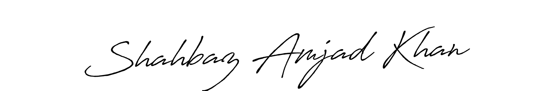 This is the best signature style for the Shahbaz Amjad Khan name. Also you like these signature font (Antro_Vectra_Bolder). Mix name signature. Shahbaz Amjad Khan signature style 7 images and pictures png