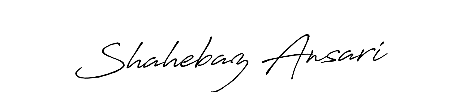 The best way (Antro_Vectra_Bolder) to make a short signature is to pick only two or three words in your name. The name Shahebaz Ansari include a total of six letters. For converting this name. Shahebaz Ansari signature style 7 images and pictures png