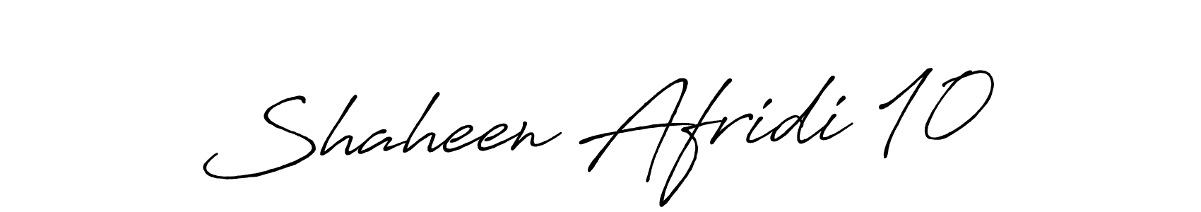 How to make Shaheen Afridi 10 name signature. Use Antro_Vectra_Bolder style for creating short signs online. This is the latest handwritten sign. Shaheen Afridi 10 signature style 7 images and pictures png