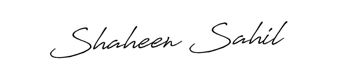 Design your own signature with our free online signature maker. With this signature software, you can create a handwritten (Antro_Vectra_Bolder) signature for name Shaheen Sahil. Shaheen Sahil signature style 7 images and pictures png