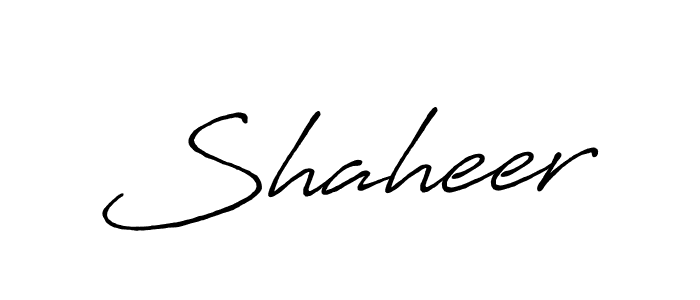 Make a beautiful signature design for name Shaheer. With this signature (Antro_Vectra_Bolder) style, you can create a handwritten signature for free. Shaheer signature style 7 images and pictures png