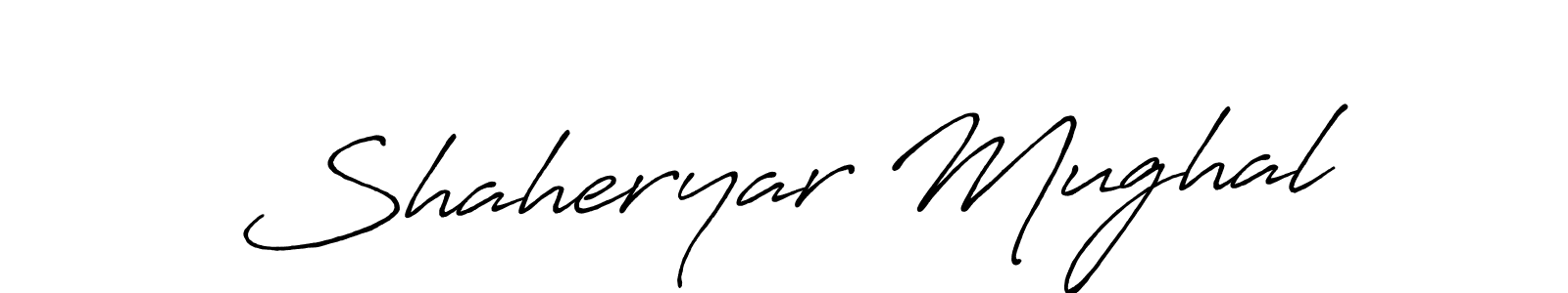 Use a signature maker to create a handwritten signature online. With this signature software, you can design (Antro_Vectra_Bolder) your own signature for name Shaheryar Mughal. Shaheryar Mughal signature style 7 images and pictures png