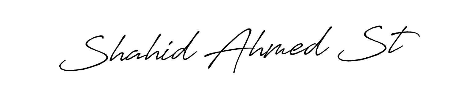 It looks lik you need a new signature style for name Shahid Ahmed St. Design unique handwritten (Antro_Vectra_Bolder) signature with our free signature maker in just a few clicks. Shahid Ahmed St signature style 7 images and pictures png