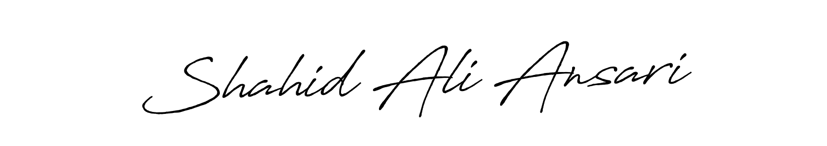 Use a signature maker to create a handwritten signature online. With this signature software, you can design (Antro_Vectra_Bolder) your own signature for name Shahid Ali Ansari. Shahid Ali Ansari signature style 7 images and pictures png
