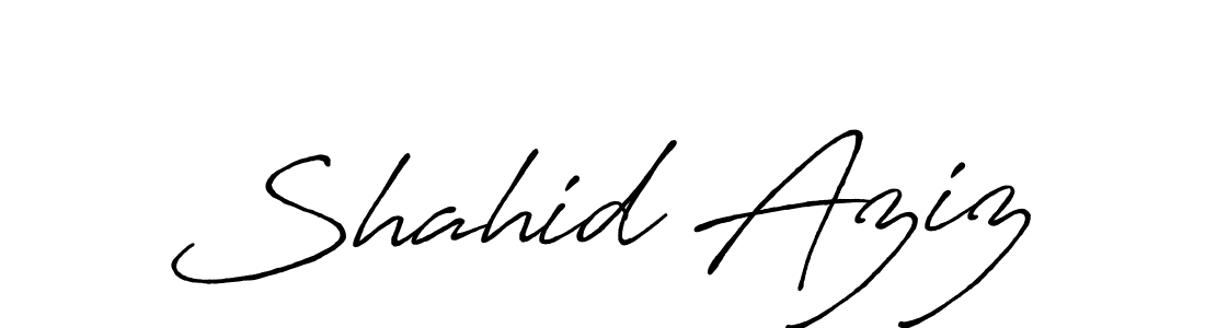 Make a beautiful signature design for name Shahid Aziz. Use this online signature maker to create a handwritten signature for free. Shahid Aziz signature style 7 images and pictures png