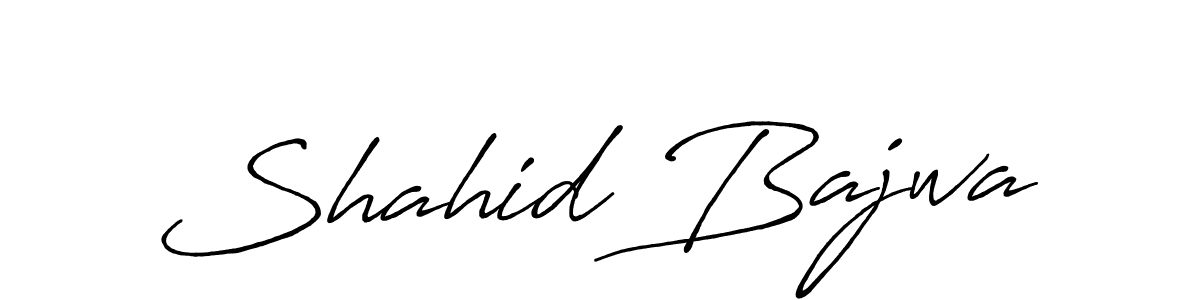 How to make Shahid Bajwa name signature. Use Antro_Vectra_Bolder style for creating short signs online. This is the latest handwritten sign. Shahid Bajwa signature style 7 images and pictures png