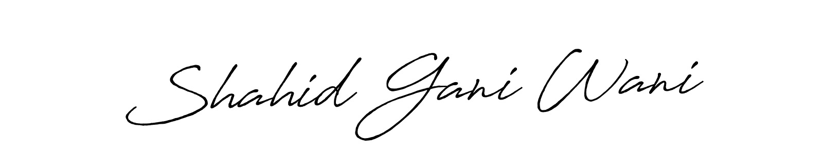 Also You can easily find your signature by using the search form. We will create Shahid Gani Wani name handwritten signature images for you free of cost using Antro_Vectra_Bolder sign style. Shahid Gani Wani signature style 7 images and pictures png