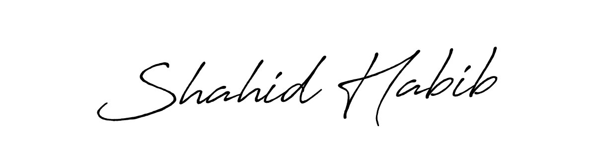 Design your own signature with our free online signature maker. With this signature software, you can create a handwritten (Antro_Vectra_Bolder) signature for name Shahid Habib. Shahid Habib signature style 7 images and pictures png