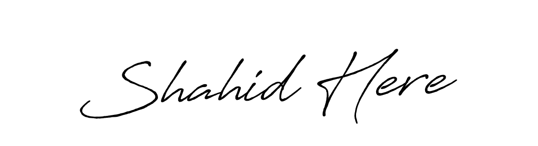 Create a beautiful signature design for name Shahid Here. With this signature (Antro_Vectra_Bolder) fonts, you can make a handwritten signature for free. Shahid Here signature style 7 images and pictures png