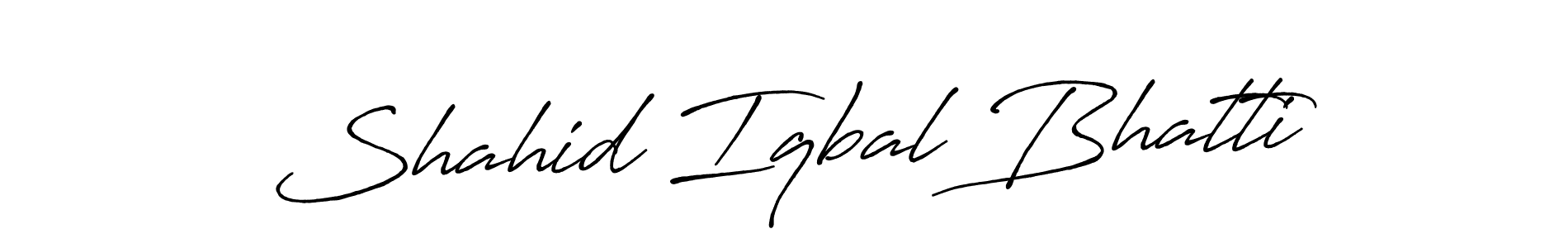 The best way (Antro_Vectra_Bolder) to make a short signature is to pick only two or three words in your name. The name Shahid Iqbal Bhatti include a total of six letters. For converting this name. Shahid Iqbal Bhatti signature style 7 images and pictures png
