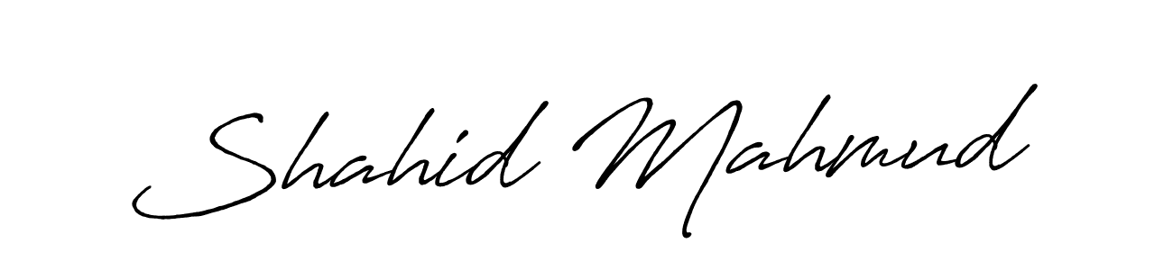 Also we have Shahid Mahmud name is the best signature style. Create professional handwritten signature collection using Antro_Vectra_Bolder autograph style. Shahid Mahmud signature style 7 images and pictures png