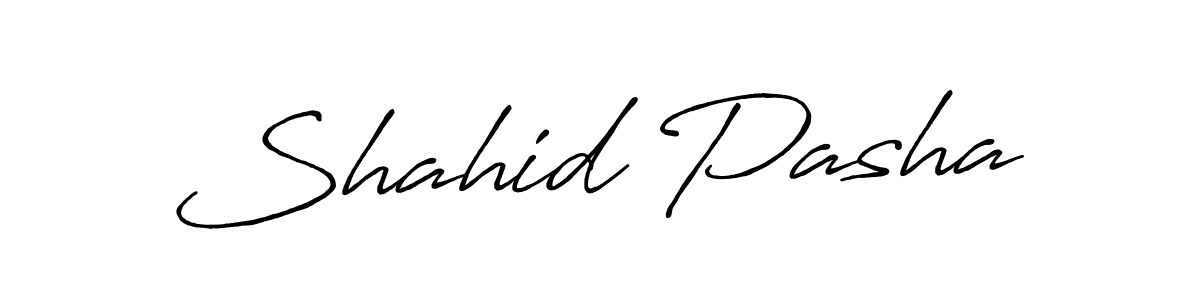 Create a beautiful signature design for name Shahid Pasha. With this signature (Antro_Vectra_Bolder) fonts, you can make a handwritten signature for free. Shahid Pasha signature style 7 images and pictures png