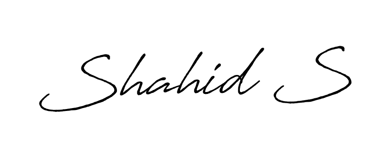 Shahid S stylish signature style. Best Handwritten Sign (Antro_Vectra_Bolder) for my name. Handwritten Signature Collection Ideas for my name Shahid S. Shahid S signature style 7 images and pictures png