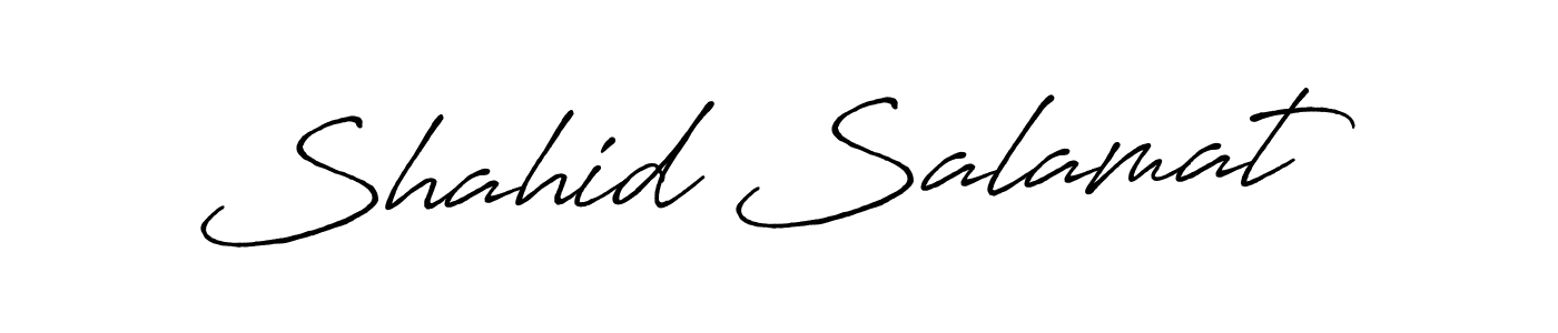 The best way (Antro_Vectra_Bolder) to make a short signature is to pick only two or three words in your name. The name Shahid Salamat include a total of six letters. For converting this name. Shahid Salamat signature style 7 images and pictures png