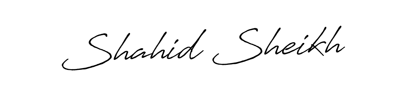 Shahid Sheikh stylish signature style. Best Handwritten Sign (Antro_Vectra_Bolder) for my name. Handwritten Signature Collection Ideas for my name Shahid Sheikh. Shahid Sheikh signature style 7 images and pictures png