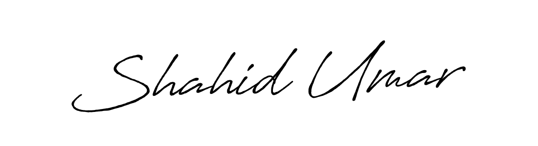 The best way (Antro_Vectra_Bolder) to make a short signature is to pick only two or three words in your name. The name Shahid Umar include a total of six letters. For converting this name. Shahid Umar signature style 7 images and pictures png