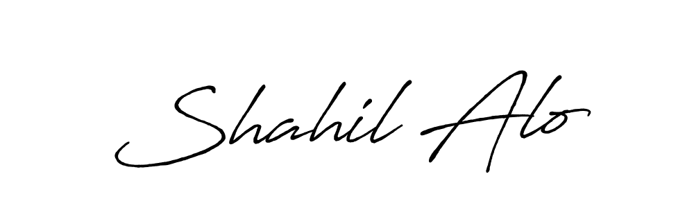 How to make Shahil Alo signature? Antro_Vectra_Bolder is a professional autograph style. Create handwritten signature for Shahil Alo name. Shahil Alo signature style 7 images and pictures png