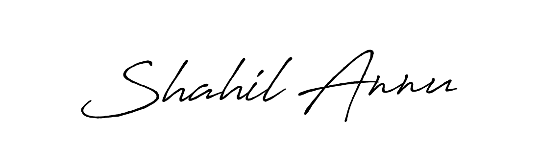 Design your own signature with our free online signature maker. With this signature software, you can create a handwritten (Antro_Vectra_Bolder) signature for name Shahil Annu. Shahil Annu signature style 7 images and pictures png