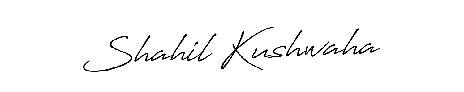 Use a signature maker to create a handwritten signature online. With this signature software, you can design (Antro_Vectra_Bolder) your own signature for name Shahil Kushwaha. Shahil Kushwaha signature style 7 images and pictures png