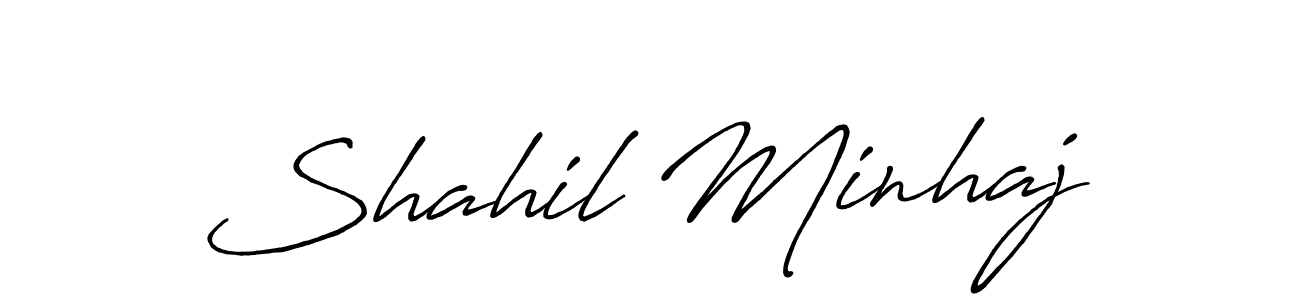 Also You can easily find your signature by using the search form. We will create Shahil Minhaj name handwritten signature images for you free of cost using Antro_Vectra_Bolder sign style. Shahil Minhaj signature style 7 images and pictures png