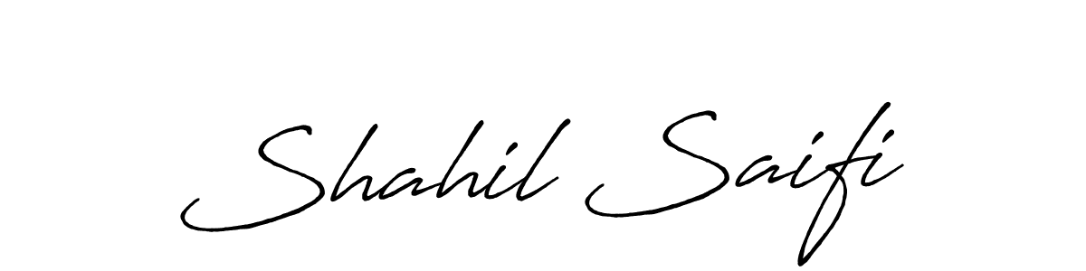 Shahil Saifi stylish signature style. Best Handwritten Sign (Antro_Vectra_Bolder) for my name. Handwritten Signature Collection Ideas for my name Shahil Saifi. Shahil Saifi signature style 7 images and pictures png