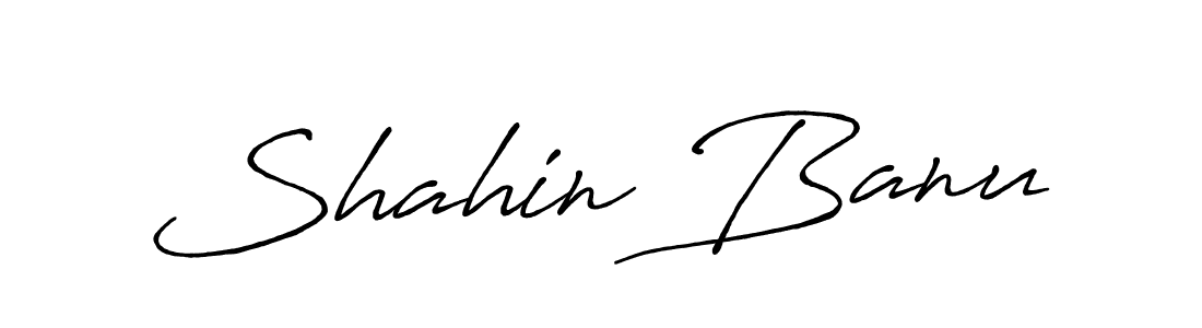 How to make Shahin Banu name signature. Use Antro_Vectra_Bolder style for creating short signs online. This is the latest handwritten sign. Shahin Banu signature style 7 images and pictures png